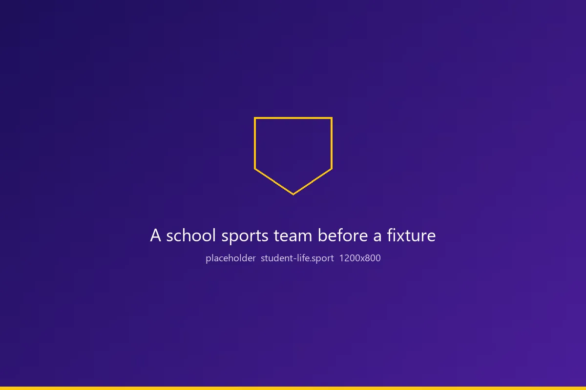Placeholder image. A school sports team before a fixture